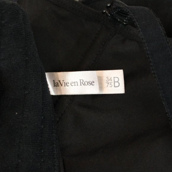 La Vie En Rose Black Lace Corset Bra - Picture 10 of 10